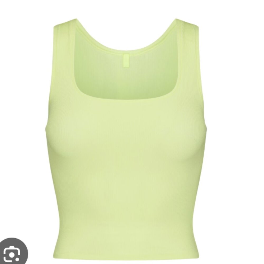 SKIMS Cotton Rib Tank Lemonade Size XS